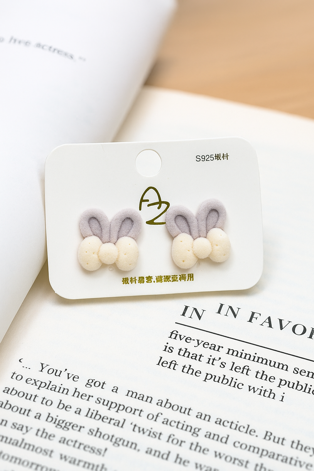 Cute Velvet Bunny Ear Stud Earrings 🐰✨